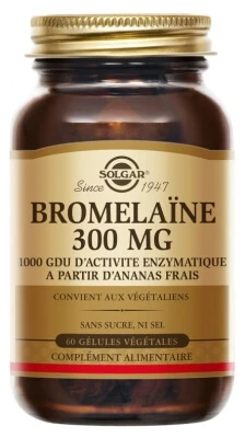 Solgar Bromelaïne 300 mg, 60 vegetarische capsules