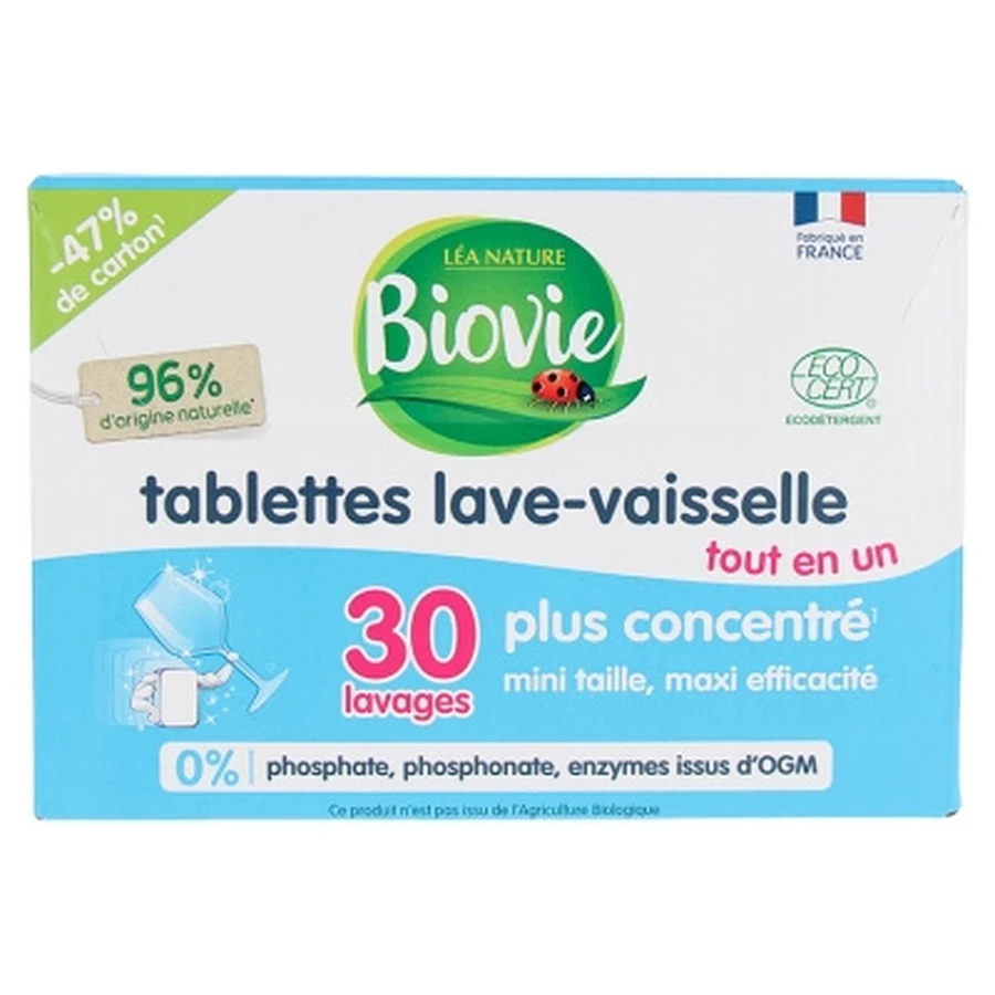 Pastiglie per lavastoviglie Biovie, 30 lavaggi