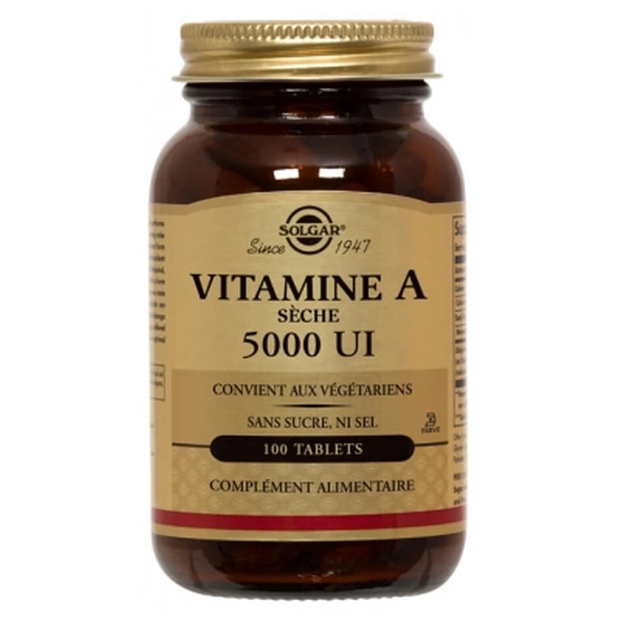 Solgar Vitamin A (Dry) 5,000 IU, 100 Tablets