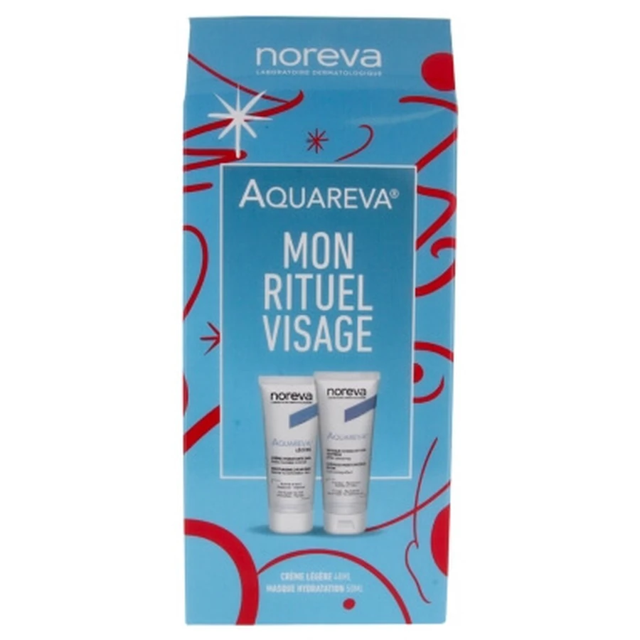 Noreva Aquareva 24-Stunden-Feuchtigkeitscreme, leichte Formel, 40 ml + Express-Feuchtigkeitsmaske, 50 ml