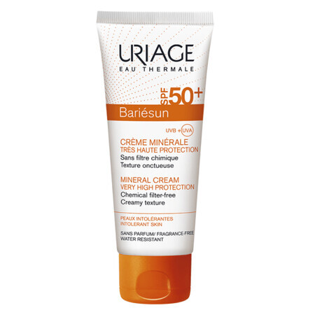 Crema solare minerale SPF50+ Bariesun, 50 ml, Uriage