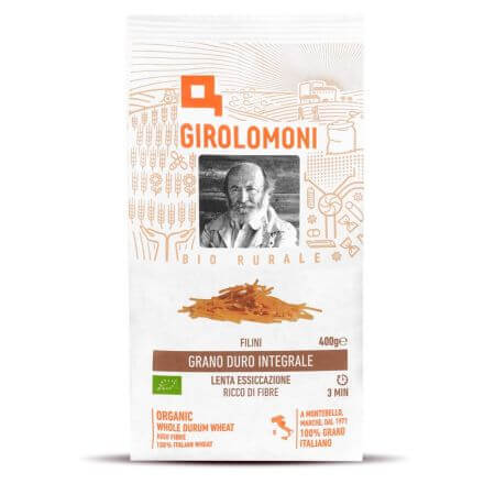 Bio-Hartweizenvollkornnudeln Filini, 400 g, Girolomoni