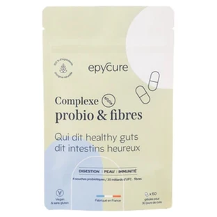 Complejo de probióticos y fibra Epycure, 60 cápsulas