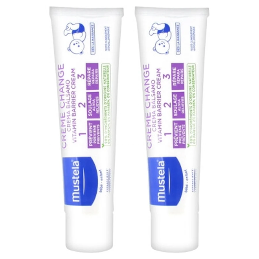 Mustela Crème Change 1 2 3 Lot de 2 x 100 ml