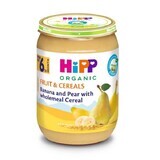 Puree van banaan en peer met volkoren granen, 190g, Hipp