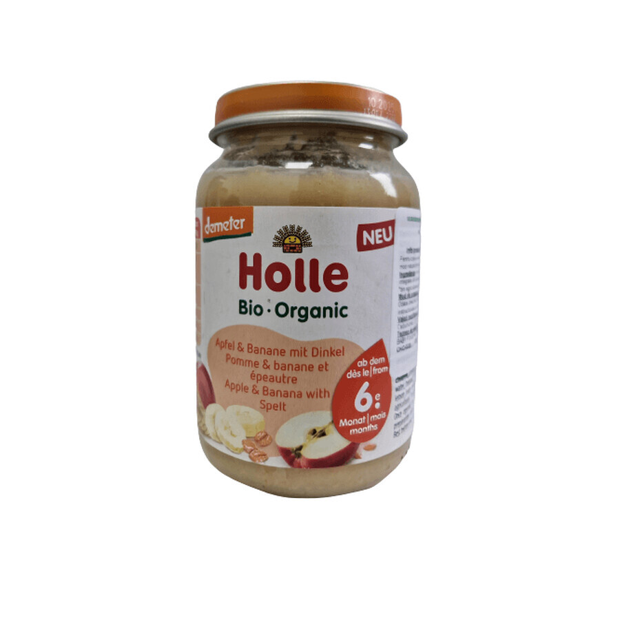 Purea di mele e banane con farro, 190 g, Holle