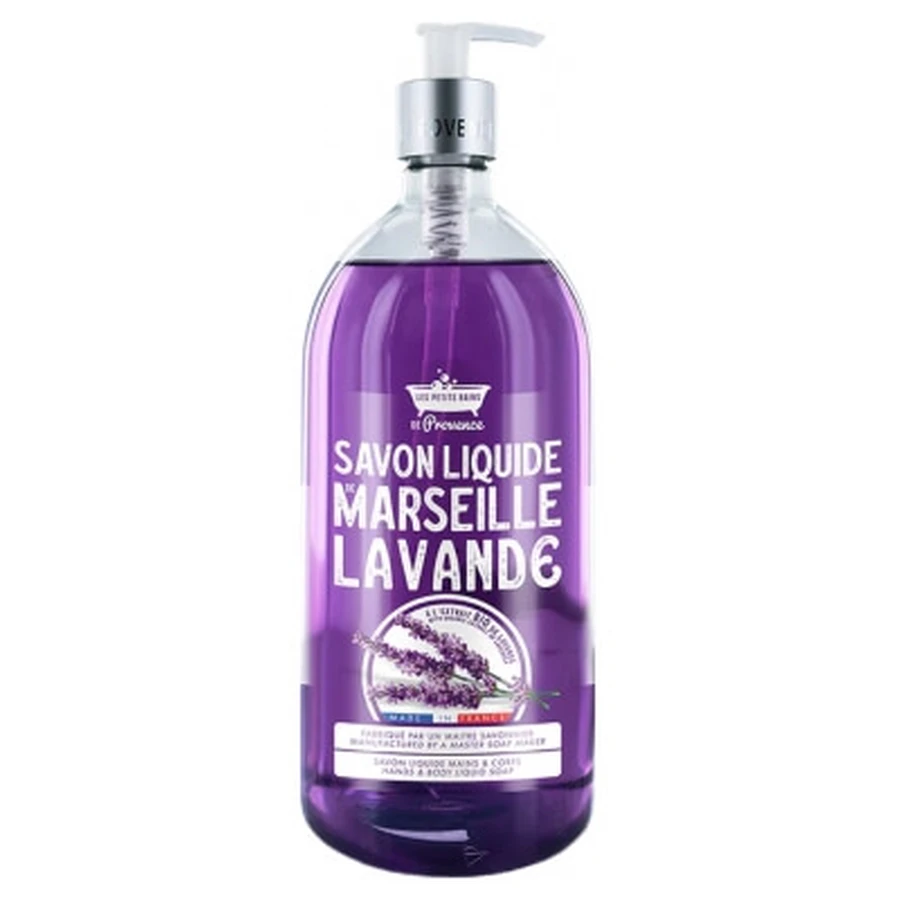 Les Petits Bains de Provence Săpun de Marsilia cu lavandă 1 L