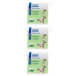 Stentil Pătratele din bumbac organic – Set de 3 x 180 de pătratele