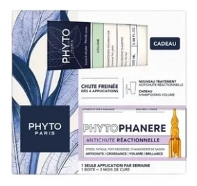 Phyto Phytophanère Reactive-behandeling tegen haaruitval 12 x 5 ml + gratis volumeverhogende shampoo 100 ml