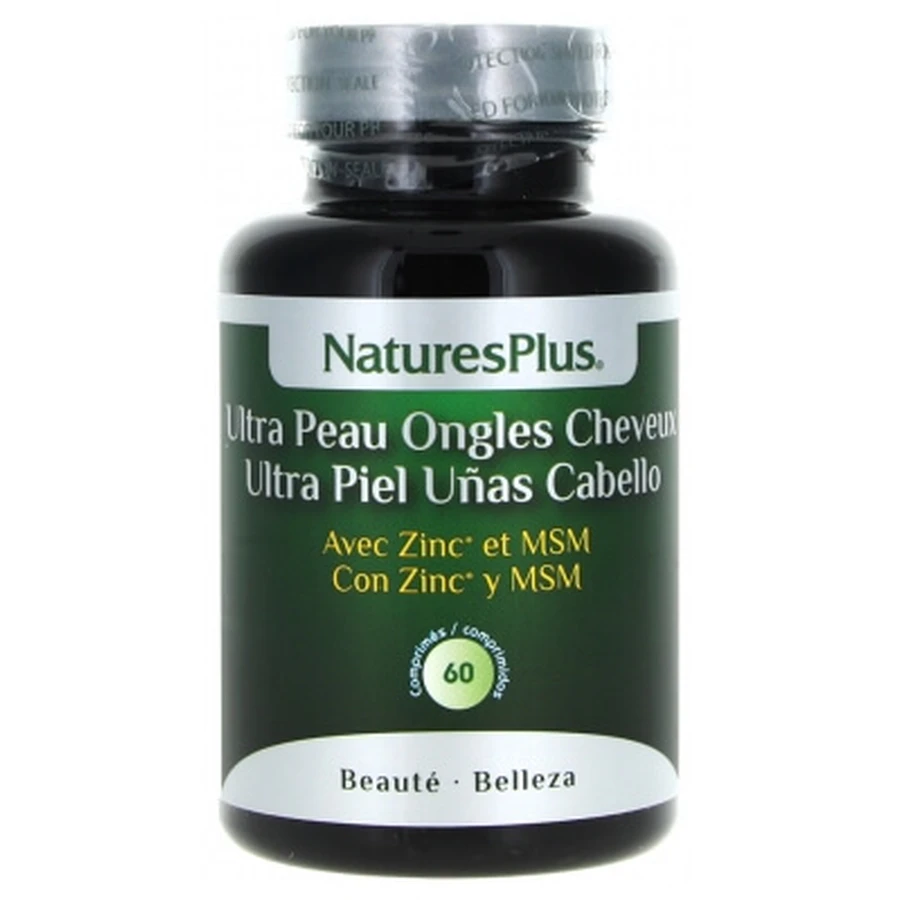 Natures Plus Ultra Skin, Nails, and Hair with MSM, 60 Tablets