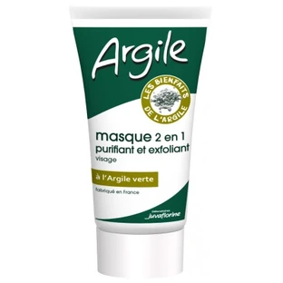 Juvaflorine 2-in-1-Maske mit grüner Tonerde zur Reinigung und zum Peeling, 70 g