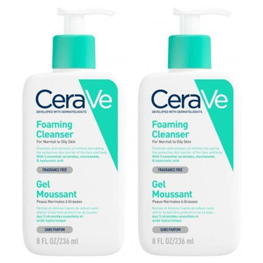 CeraVe Foaming Gel, 2-Pack (236 ml each)