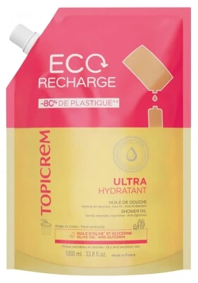 Topicrem Ultra-hydraterende doucheolie Eco-navulling 1000 ml