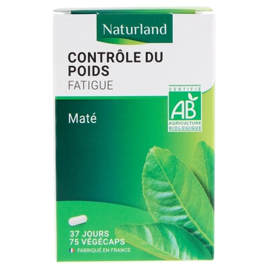 Naturland Organic Mate for Weight Management, 75 Vegecaps
