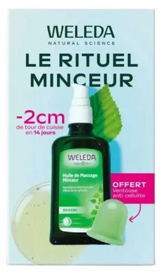 Weleda Berken Afslankmassageolie 100 ml + gratis anticellulitis-zuignap