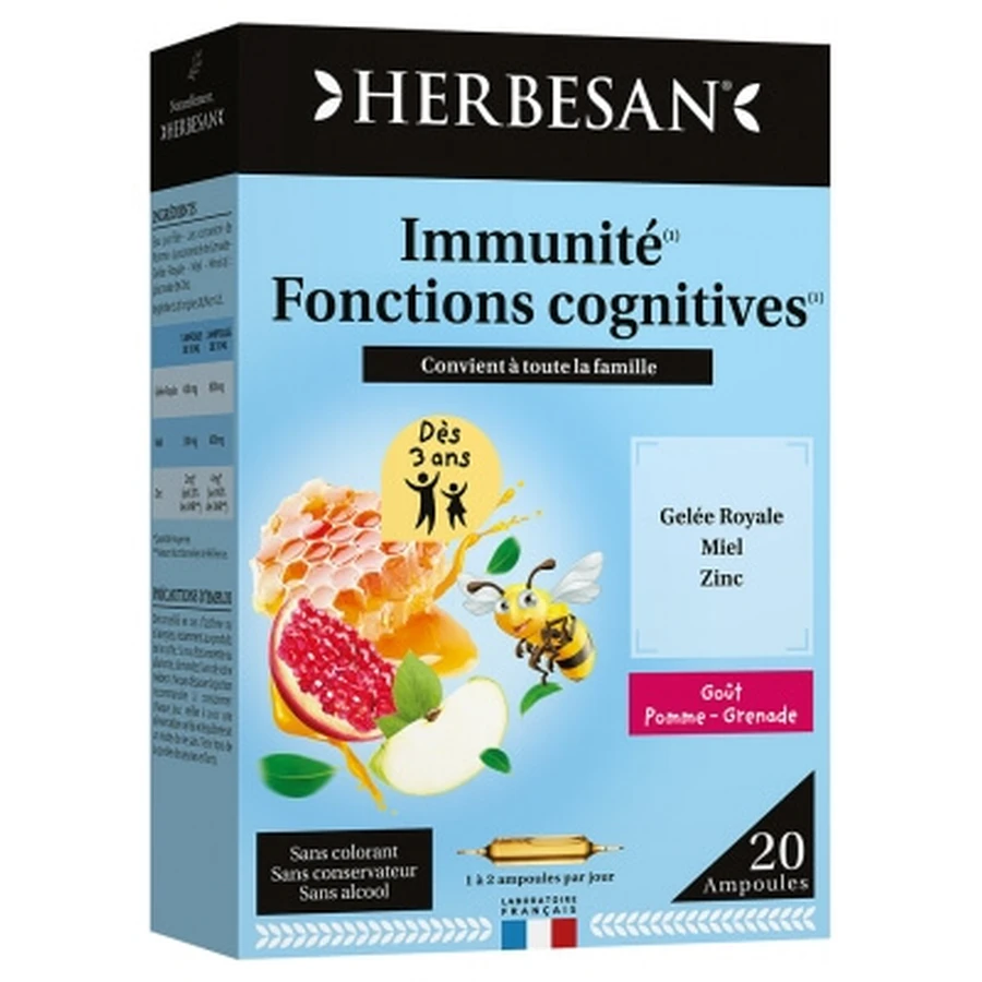 Herbesan Immuniteit & Cognitieve functies 20 ampullen