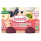Babybio Manzana y grosella negra, a partir de los 4 meses, ecológico, 2 tarros de 130 g