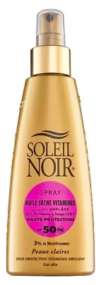 Soleil Noir met vitamines verrijkte droge olie SPF 50 spray, 150 ml
