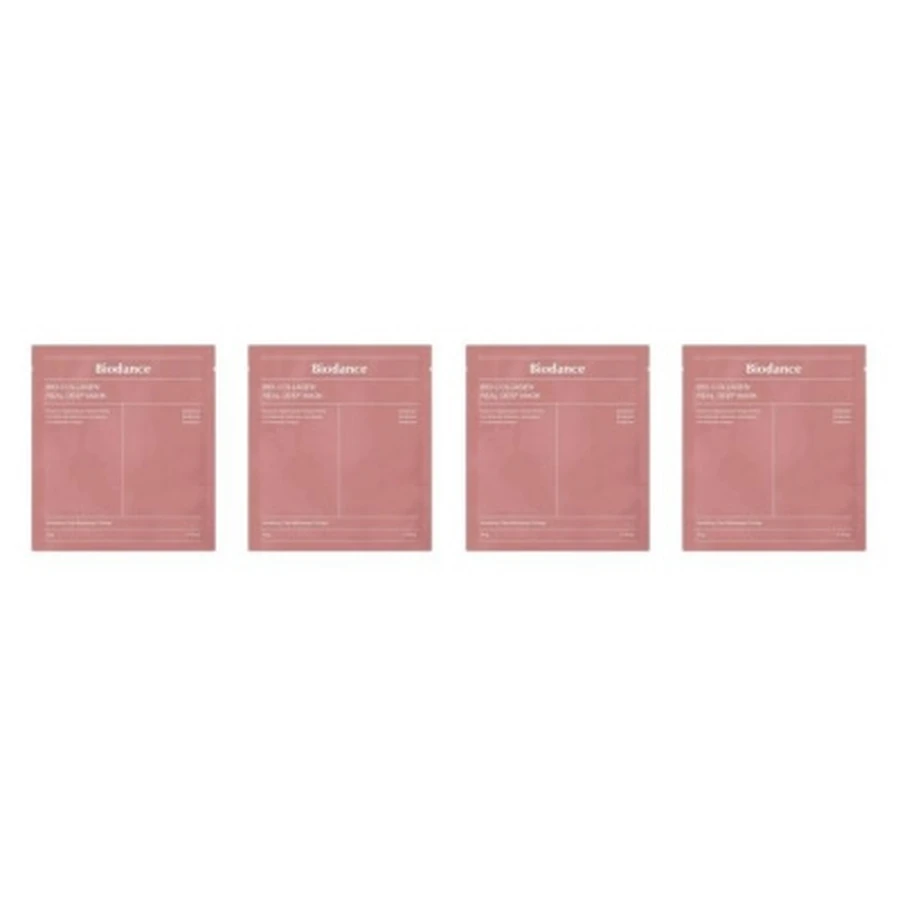 Biodance Bio Collagen Real Deep Mask, paquete de 4 x 34 g