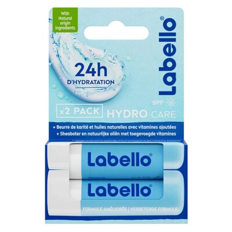Labello Hydro Care SPF 15, 2-Pack (4.8 g each)