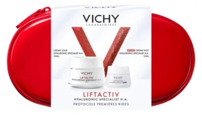 Vichy LiftActiv Hyaluronic Specialist H.A. Dagcrème 50 ml + Nachtcrème 15 ml, plus een gratis reisset