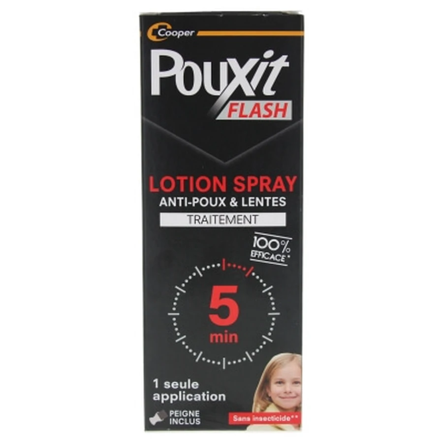 Pouxit Flash Spray anti-pidocchi e lendini, 150 ml