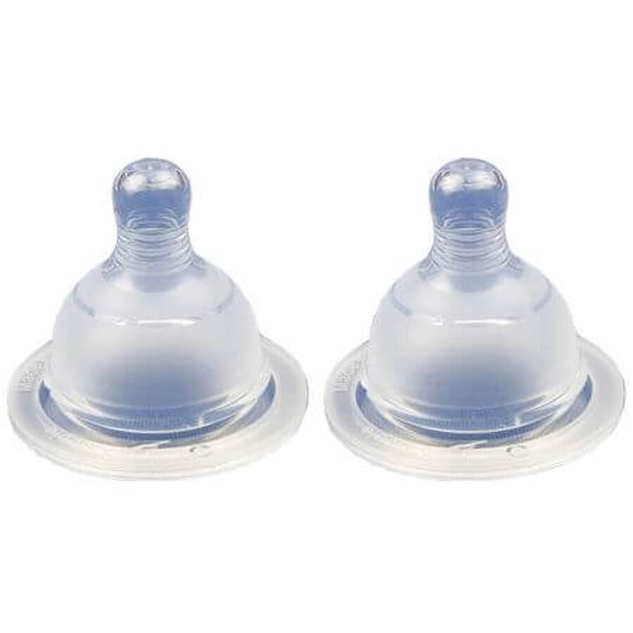 Set de tétines en silicone taille XL, 7 mois+, 2 pièces, Spectra