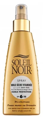 Soleil Noir met vitamines verrijkte droge olie SPF 6 spray, 150 ml