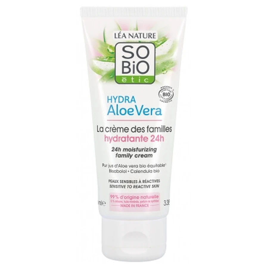 Léa Nature SO BIO étic Hydra Aloe Vera – Crema pentru întreaga familie, hidratantă 24 de ore, bio, 100 ml