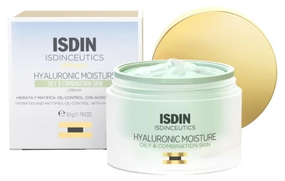 Isdin Isdinceutics Prevent Hyaluronzuur-vochtinbrengende crème voor de vette en gemengde huid 50 g