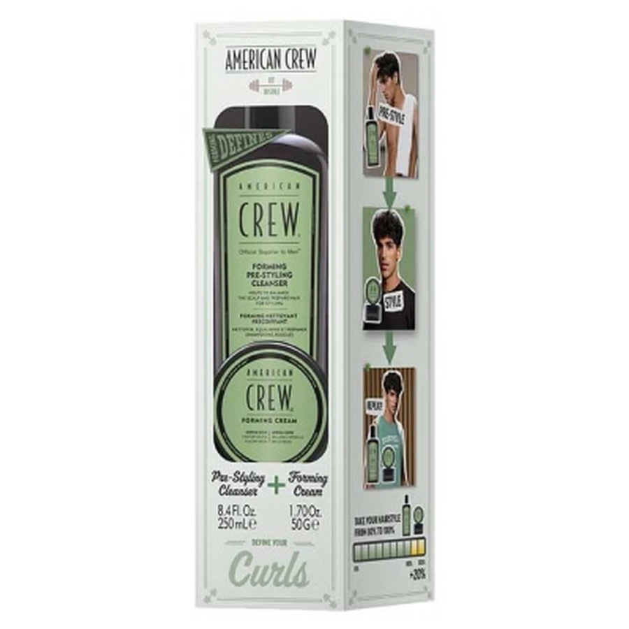 American Crew Forming Shampoo: Reinigung & Vorbereitung für das Styling, 250 ml + Forming Cream: Flexibler Halt & natürlicher Glanz, 50 g