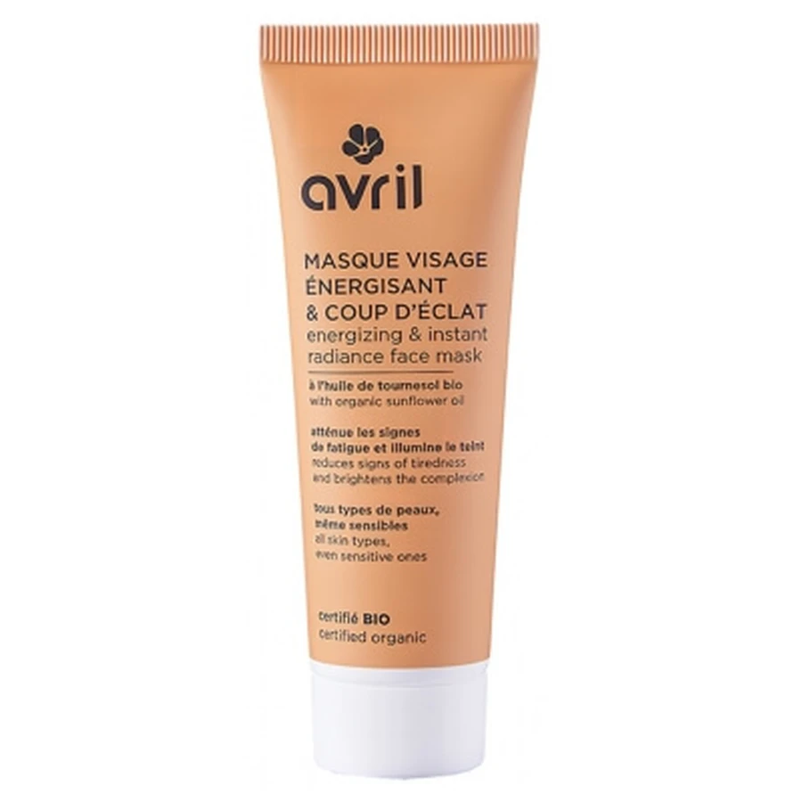 Mascarilla facial orgánica energizante y iluminadora de Avril, 50 ml