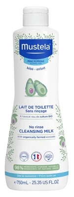 Mustela Reinigingsmelk zonder afspoelen 750 ml