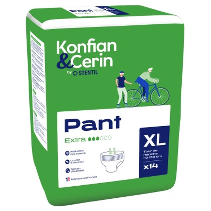 Stentil Konfian & Cerin Pant Extra 14 Absorbent Adult Underwear, Size XL