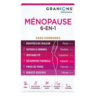 Granions Menopausia 6 en 1, 60 comprimidos