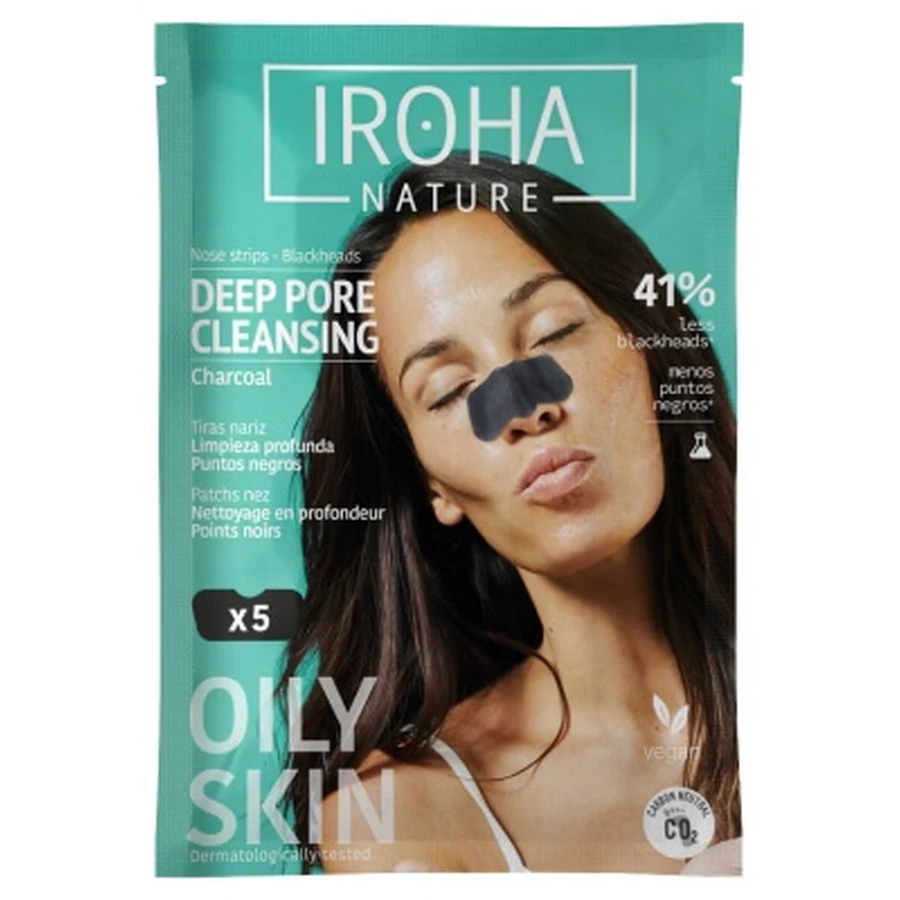 Iroha Nature Cărbune 5 plasturi pentru nas