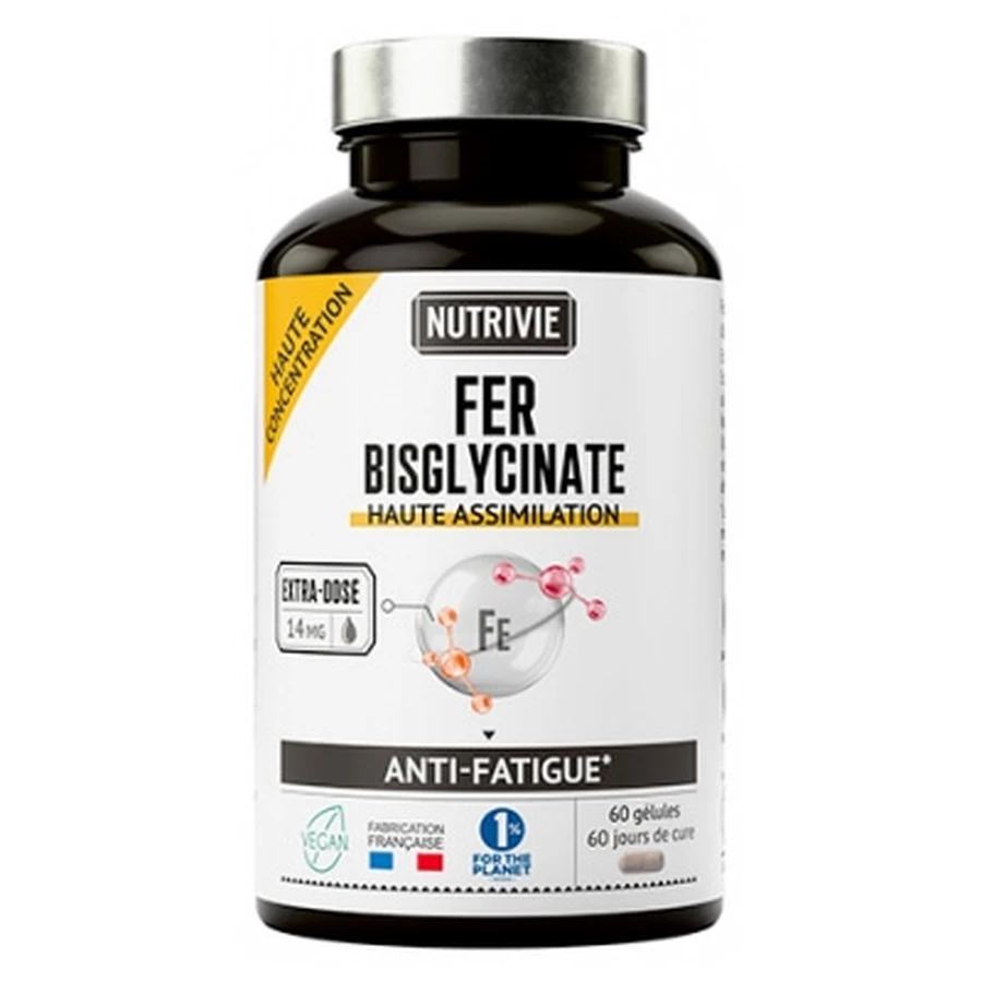 Nutrivie: bisglicinato de hierro, 60 cápsulas