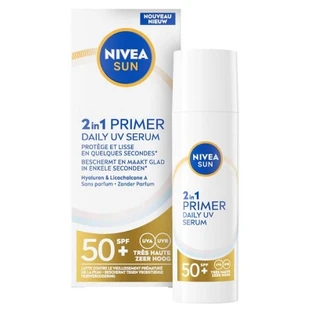 Nivea Sun 2 w 1 – serum podkładowe z ochroną przeciwsłoneczną SPF 50+ do codziennego stosowania, 30 ml