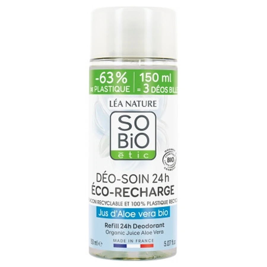 Léa Nature SO BIO étic Deodorant-Îngrijire 24H cu Aloe Vera, reîncărcare ecologică bio, 150 ml
