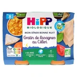 HiPP My Goodnight Dinner: Celery Lasagna Gratin, for ages 8 months and up, Organic, 2 jars