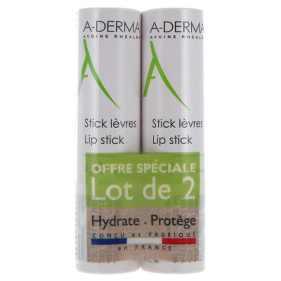 Bálsamo labial A-DERMA, paquete de 2 (4 g cada uno)