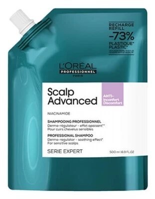 L'Oréal Professionnel Scalp Advanced L'Oréal Navulverpakking Kalmerende, huidregulerende shampoo Scalp Advanced L'Oréal Pro 500 ml