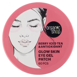 Organic Shop Antioxidant Hydrogel Eye Patches with Iced Tea and Raspberry, 60 Patches