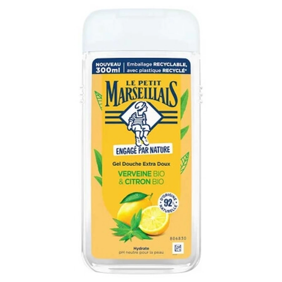 Le Petit Marseillais Extra Milde Douchegel met biologische verbena en biologische citroen, 300 ml