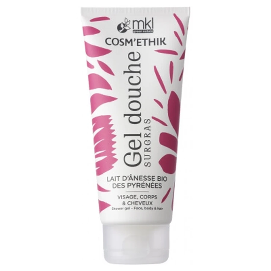 MKL Green Nature Cosm'Ethik Gel de duș hrănitor cu lapte de măgăriță organic din Pirinei 200 ml