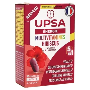 UPSA Énergie Multivitamines Hibiscus 5en1 30 Comprimés