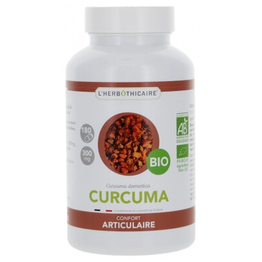 L'Herbôthicaire Biologische kurkuma, 180 capsules