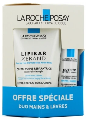 La Roche-Posay Lipikar Xerand Handcrème 50 ml + Nutritic Lippenbalsem 4,7 ml Speciale aanbieding