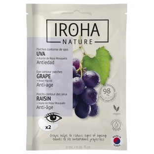 Tratamiento para el contorno de los ojos con uva de Iroha Nature, 2 parches