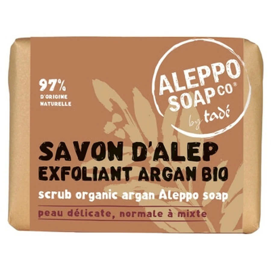 Mydło Tadé z Aleppo z organicznym peelingiem z oleju arganowego, 100 g: ceny i cechy